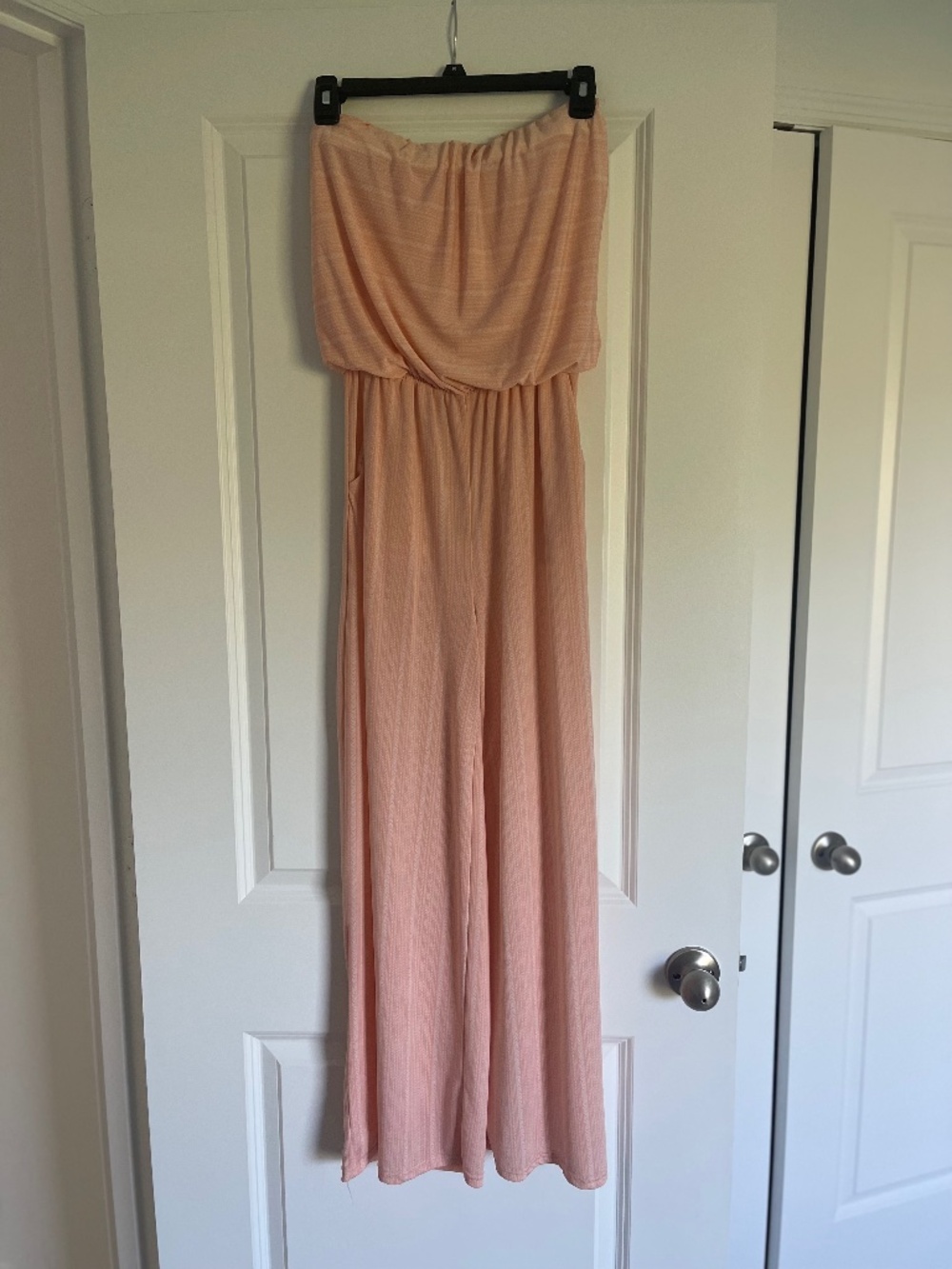 Women’s Baby Pink Romper with Pockets